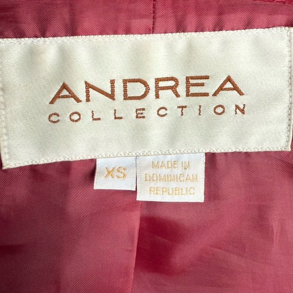 Vintage Andrea Collection Red 100% Wool Coat - Picture 8 of 9
